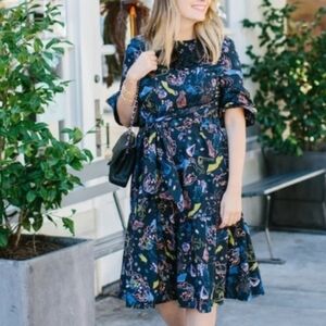 Vivetta  Size 40 Multicolor Patterned Long Sleeve flowy Dress